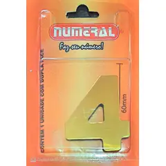 3m - Algorismo 4 Dourado 60mm ACM Numeral