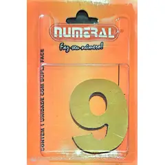 3m - Algorismo 9 Dourado 60mm ACM Numeral