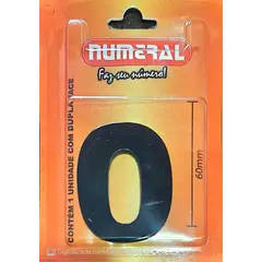 3m - Algorismo 0 Preto 60mm ACM Numeral