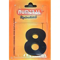 3m - Algorismo 8 Preto 60mm ACM Numeral