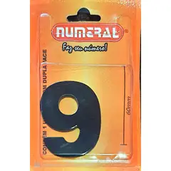 3m - Algorismo 9 Preto 60mm ACM Numeral