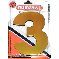 3m - Algorismo 3 Dourado 125mm ACM Numeral
