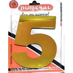 3m - Algorismo 5 Dourado 125mm ACM Numeral