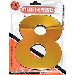 3m - Algorismo 8 Dourado 125mm ACM Numeral