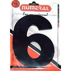 3m - Algorismo 6 Preto 125mm ACM Numeral