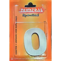 3m - Algorismo 0 Em Aço Escovado 60mm ACM Numeral