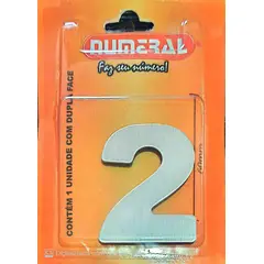 3m - Algorismo 2 Em Aço Escovado 60mm ACM Numeral