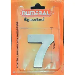 3m - Algorismo 7 Em Aço Escovado 60mm ACM Numeral