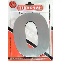 3m - Algorismo 0 Em Aço Escovado 125mm ACM Numeral