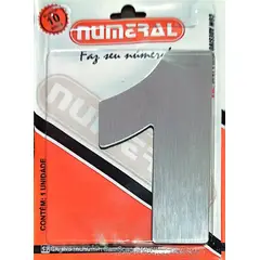 3m - Algorismo 1 Em Aço Escovado 125mm ACM Numeral