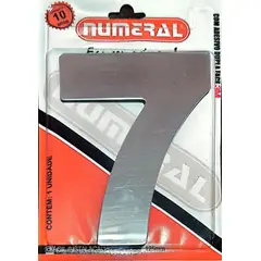 3m - Algorismo 7 Em Aço Escovado 125mm ACM Numeral