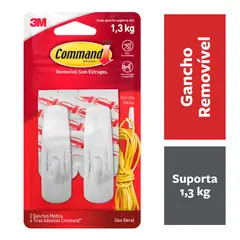 3m - Gancho Command Médio Com Adesivo