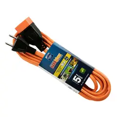 Daneva - Prolongador 2 Pinos Macho Fêmea 20A Cabo Pp Com 5 Metros