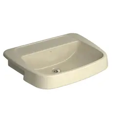 Deca - Lavatório de Semi Encaixe com Mesa Monte Carlo 57,5x44,5cm Creme