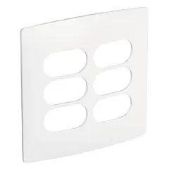 Pial - Placa 3 Postos Sal Separados 663430 Nereya, Branco, 4x4cm