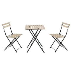 Just Home Collection - Conjunto Varanda 3Pz Ripas de Madeira
