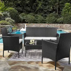 Just Home Collection - Conjunto Estar Rattan Milan 4pcs