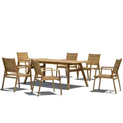 Just Home Collection - Conjunto Jantar Madeira Bunbury 7Pçs
