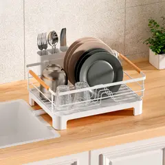 Just Home Collection - Escorredor Prato De Metal Bco Mad