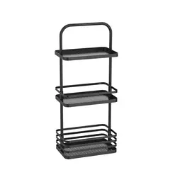 Just Home Collection - Organizador de Banheiro 3 Níveis 26x17x61,8 Cm Preto