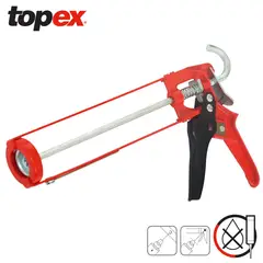 Topex - Pistola de Alumínio para Calafetar com Sistema Anti-gotejamento