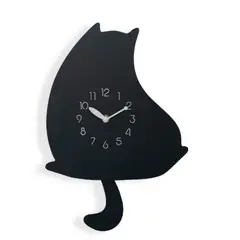 Just Home Collection - Relógio de Parede Gato Preto