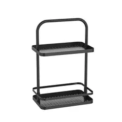 Just Home Collection - Organizador de Banheiro 2 Níveis 26x17x40,3 Preto