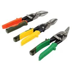 Bauker - Conjunto de 3 Tesouras para Corte de Chapas