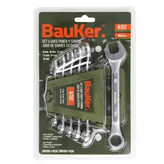 Bauker - Conj de Chaves Pta/cor 6pz