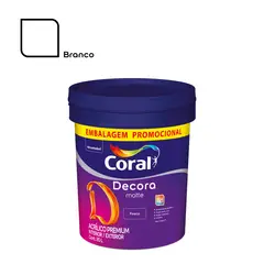 Coral - Tinta Decora Acrílica Premium Fosco Branco 20 Litros