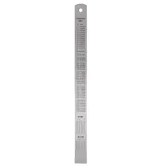 Bauker - Régua de Aço Inoxidável 30 Cm