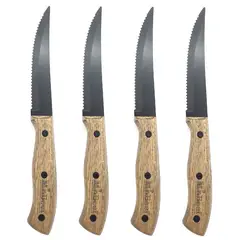 Mr Beef - Conjunto 4 Facas Grill Preta