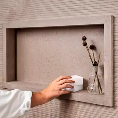 Portobello - Porcelanato Acetinado Esmaltado Cinza 60x120cm Retificado Caixa 1,43m² Oasi Roccia St