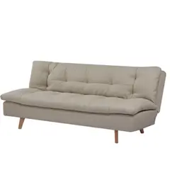 Just Home Collection - Sofa Cama 3 Lugares Elgin Bege  182X91X80