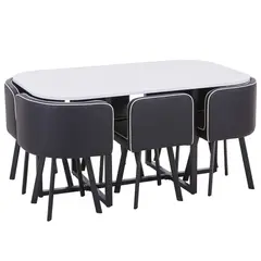 Just Home Collection - Conjunto De Mesa De Jantar Com 6 Cadeiras Pizza