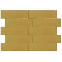 Ceral - Revestimento Fachada 7,5X25Cm Color Mustard Caixa 2,00 M²