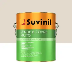 Suvinil - Tinta Acrílica Rende e Cobre Muito Standard Fosco Interno e Externo Algodão Egipcio 3,6L