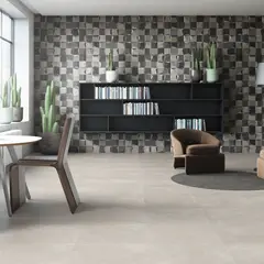 Eliane - Porcelanato Bold Munari Cimento Acetinado 60x60cm Caixa 1,80
