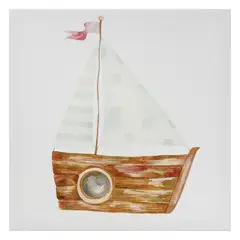 Just Home Collection - Quadro Infantil Barquinho 30x30cm
