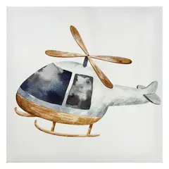 Just Home Collection - Quadro Infantil Helicóptero 30x30cm