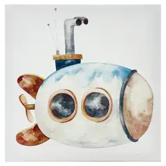 Just Home Collection - Quadro Infantil Submarino 30x30cm