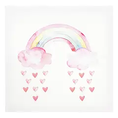 Just Home Collection - Quadro Infantil Arco-íris 30x30cm
