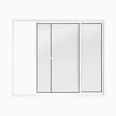 undefined - Janela de Correr 2 Folhas Móveis sem Grade Alumínio Branco 100x120cm