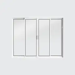 Aluvid - Janela de Correr 2 Folhas Móveis com Grade Alumínio Branco 100x120cm