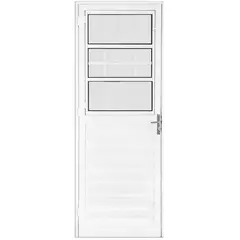 undefined - Porta Postigo Vidro Mini Boreal Alumínio Branco Direita 210x80cm
