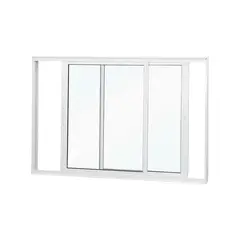 undefined - Janela de Correr 2 Folhas Moveis Vidro Liso Branco 100x150
