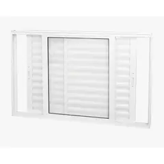 undefined - Veneziana 3 Folhas Moveis Vidro Liso Branca 100x150