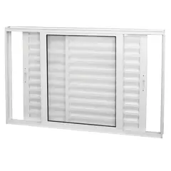 undefined - Veneziana 3 Folhas Moveis Vidro Liso Branca 100x150