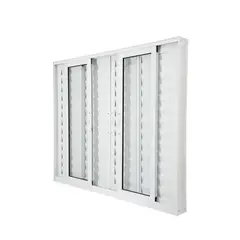 undefined - Veneziana 6 Folhas 2 Fixa Vidro Liso Branca 100x200
