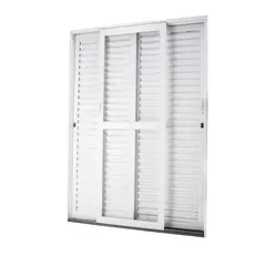 undefined - Porta Balcao 3 Folhas Moveis Vidro Liso Branca 210x120